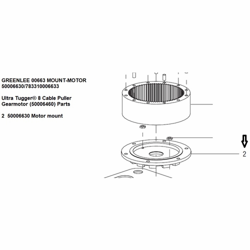 Greenlee 00663 Mount-Motor 50006630/783310006633