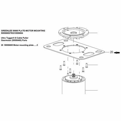 Greenlee 00666 Plate-Motor Mounting 50006665/783310006664