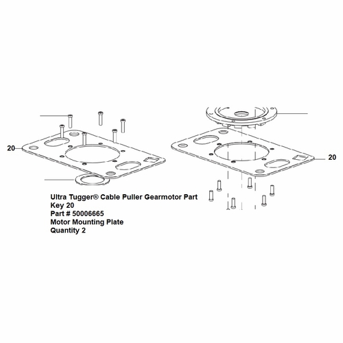 Greenlee 00666 Plate-Motor Mounting 50006665/783310006664
