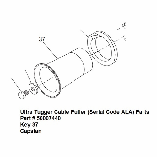 Greenlee 00744 Capstan Weldment 50007440/783310007449