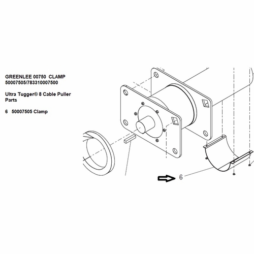 Greenlee 00750 Clamp 50007505/783310007500