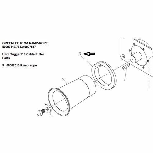 GREENLEE 00751 RAMP-ROPE 50007513/783310007517