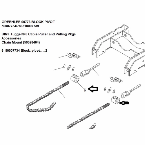 Greenlee 00773 Block Pivot 50007734/783310007739