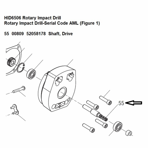 GREENLEE  00809 SHAFT, HELICAL DRIVE (HID6506)  52058178 / 783310008095