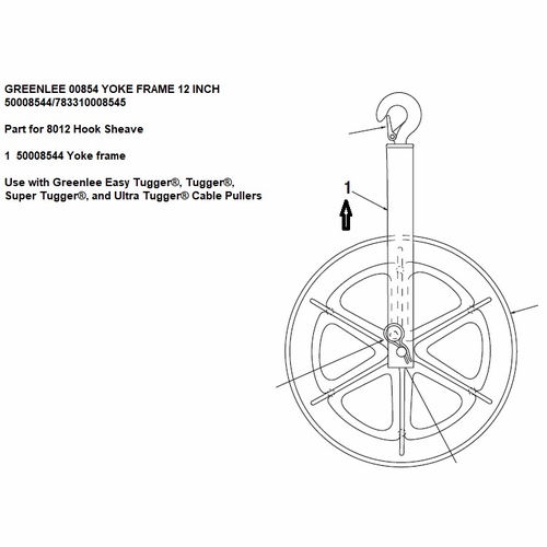 Greenlee 00854 Yoke Frame 12 Inch 50008544/783310008545