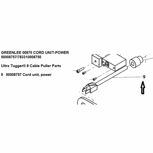 GREENLEE 00875 CORD UNIT-POWER 50008757/783310008750