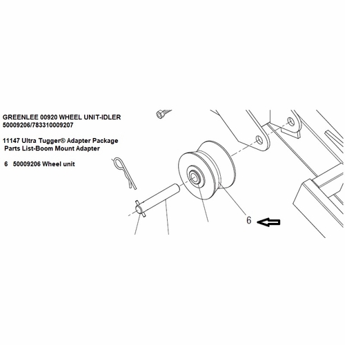 GREENLEE 00920 WHEEL UNIT-IDLER 50009206/783310009207