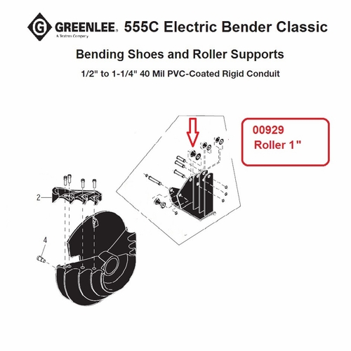 GREENLEE 00929 ROLLER-1 INCH 50009290/783310009290