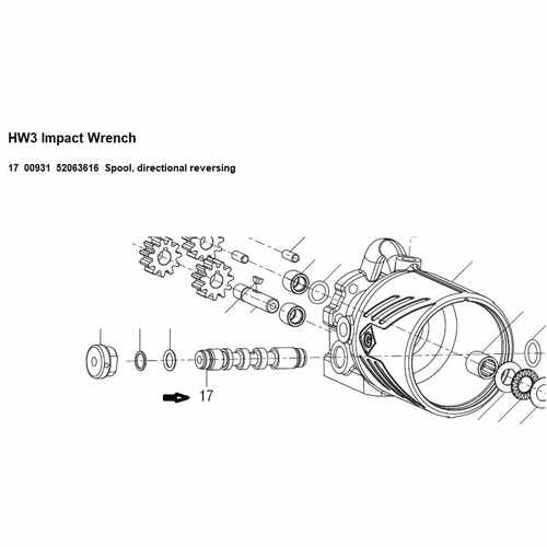 GREENLEE 00931 SPOOL, REVERSING 3/4 inch WRENCH (HW3) 52063616 / 783310009313