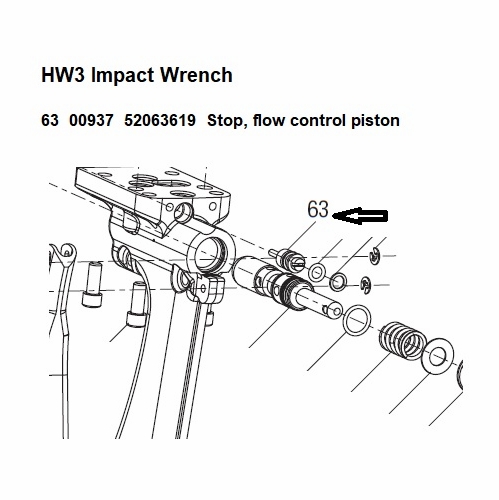 GREENLEE 00937 STOP, FLOW CONTROL PISTON HW3 52063619 / 783310009375