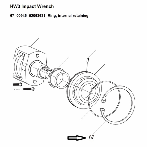 Greenlee 00945 Ring, Int Retaining(3.25 Bore)Hw3  52063631 / 783310009450