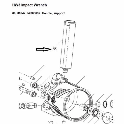 GREENLEE 00947 HANDLE, SUPPORT HW3 52063632 / 783310009474