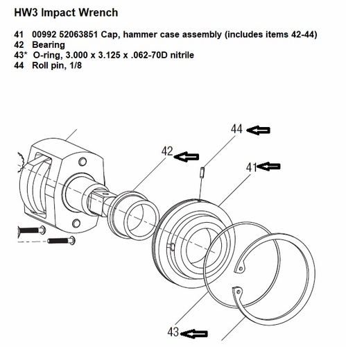 Greenlee 00992 Hammer Case Cap Assembly (Hw3) 52063851 / 783310009924