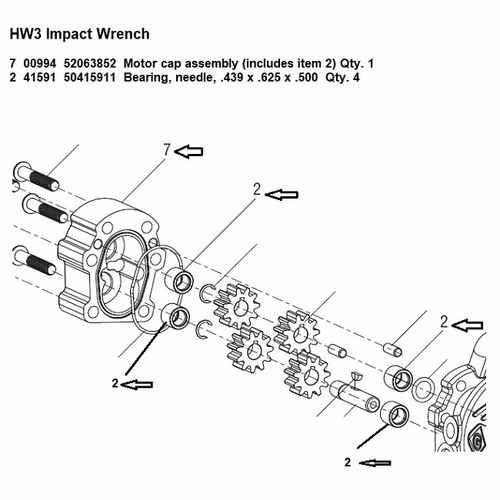 Greenlee 00994 Motor Cap Assembly, 1/2 Inch  (Hw3) 52063852 / 783310009948