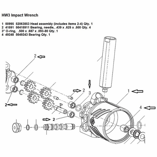 Greenlee 00995 Head Assy, 3/4 Inch  Wrench (Hw3) 52063853 / 783310009955