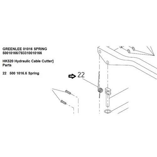 Greenlee 01016 Spring 50010166/783310010166