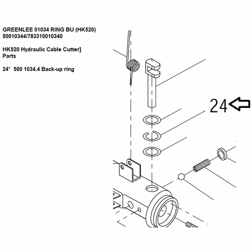 Greenlee 01034 Ring Bu (Hk520) 50010344/783310010340