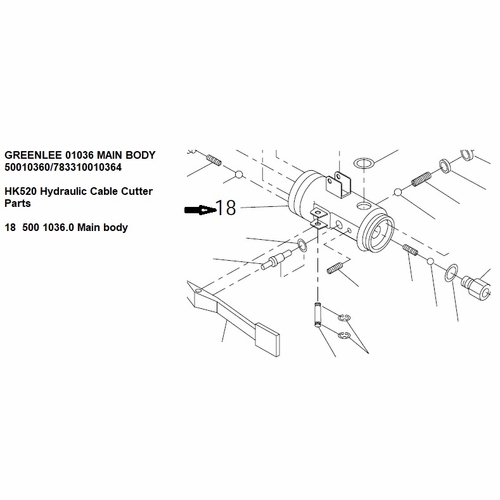 GREENLEE 01036 MAIN BODY 50010360/783310010364