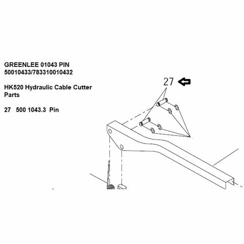 Greenlee 01043 Pin 50010433/783310010432