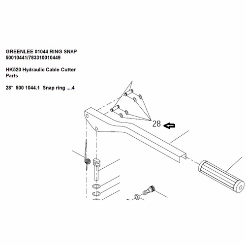 GREENLEE 01044 RING SNAP 50010441/783310010449 *** MUST BE ORDERED IN MULTIPLES OF 4 ONLY ***