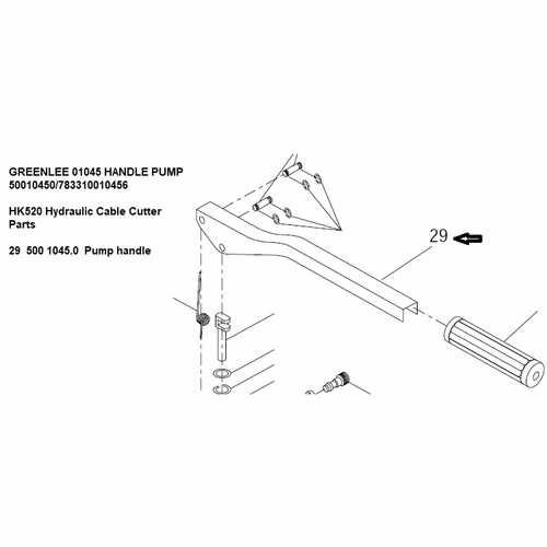 Greenlee 01045 Handle Pump 50010450/783310010456