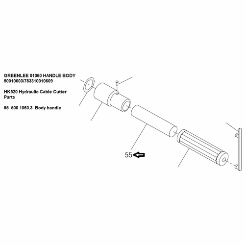 Greenlee 01060 Handle Body 50010603/783310010609