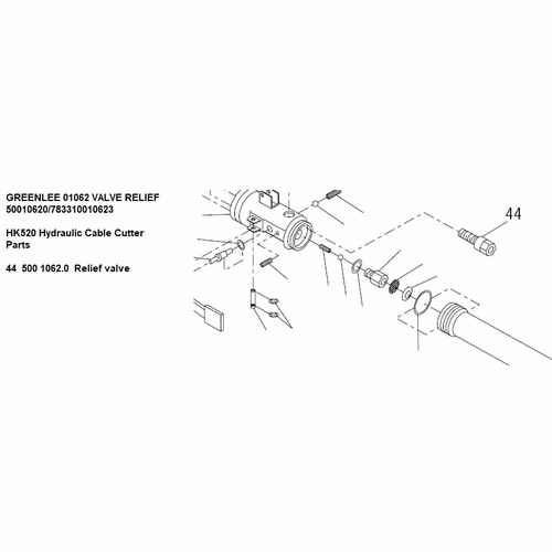 Greenlee 01062 Valve Relief 50010620/783310010623
