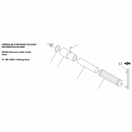Greenlee 01068 Band Holding 50010689/783310010685