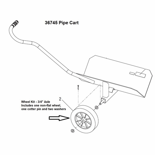 Greenlee 01133  Wheel Kit, Replacement (3/4 Inch  Axle) 783310011330/52064236