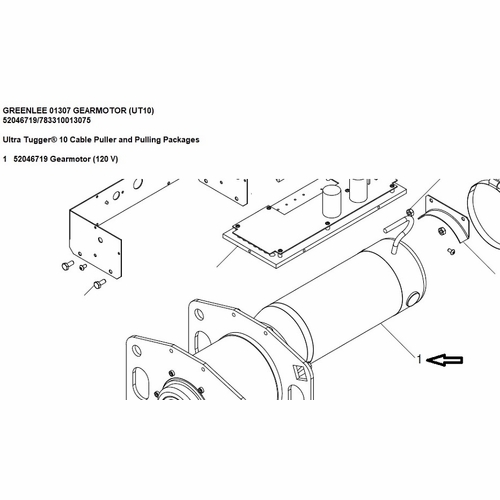 GREENLEE 01307 GEARMOTOR (UT10) 52046719/783310013075