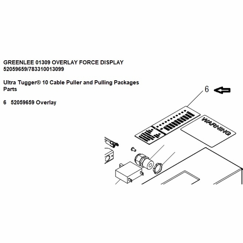 GREENLEE 01309 OVERLAY FORCE DISPLAY 52059659/783310013099