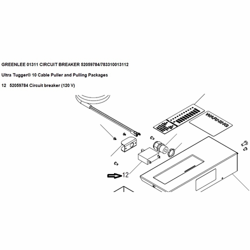 Greenlee 01311 Circuit Breaker 52059784/783310013112