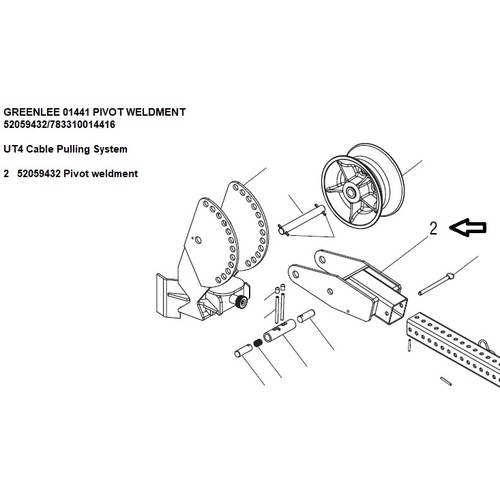 GREENLEE 01441 PIVOT WELDMENT 52059432/783310014416