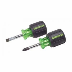 GREENLEE 0153-04C SCREWDRIVER SET STUBBY 2PC 52041106/783310134916