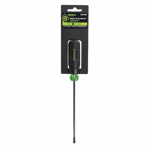 Greenlee 0153-22C Screwdriver Flat-Cab 3/16X6 Inch 52023454/783310546535