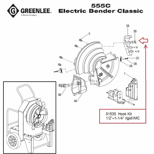 Greenlee 01535 Hook Kit 1/2-1-1/4 Inch Imc/Rigid 52065279 783310015352