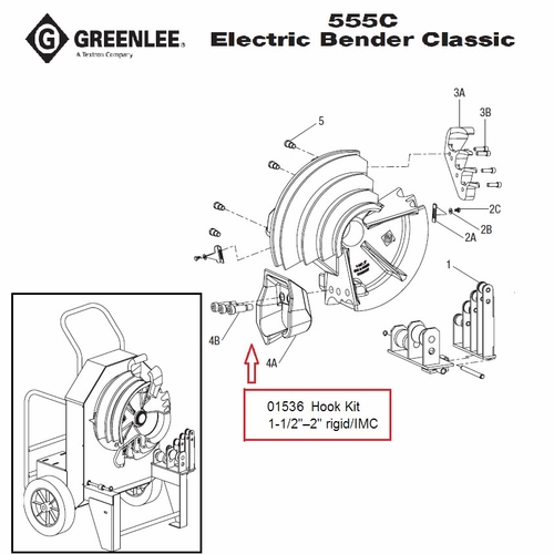 Greenlee 01536 Hook Kit 1-1/2 - 2 Inch Imc/Rigid 52065280 783310015369