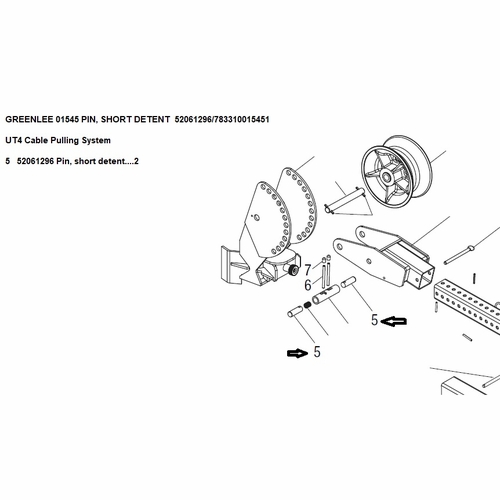 Greenlee 01545  Pin, Short Detent    52061296/783310015451