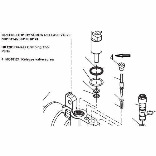 GREENLEE 01812 SCREW RELEASE VALVE 50018124/783310018124