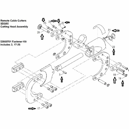Greenlee 01821  Fastener Kit 783310018216/52060701