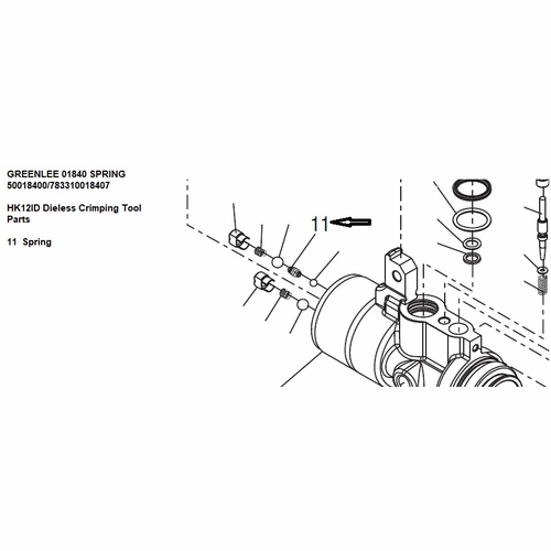 Greenlee 01840 Spring 50018400/783310018407