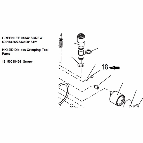 Greenlee 01842 Screw 50018426/783310018421