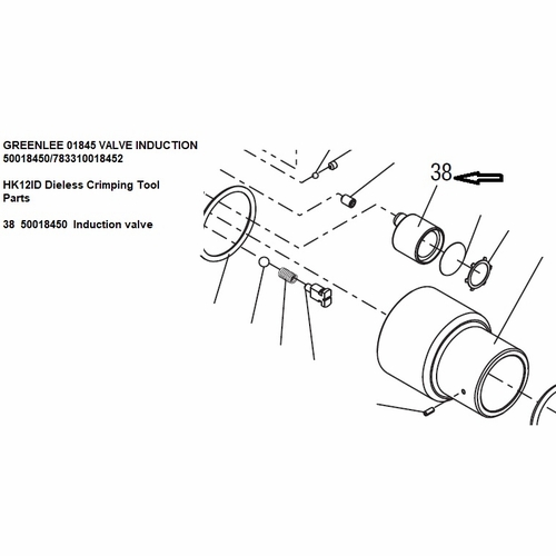 Greenlee 01845 Valve Induction 50018450/783310018452