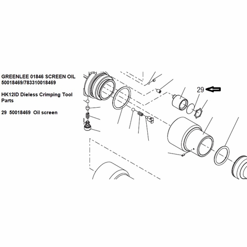 GREENLEE 01846 SCREEN OIL 50018469/783310018469