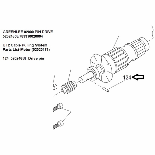 Greenlee 02000 Pin Drive 52024658/783310020004