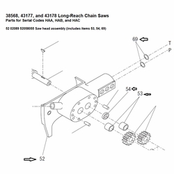 GREENLEE 02089 SAW HEAD BODY ASSEMBLY (LRCS) 52058055 / 783310020899