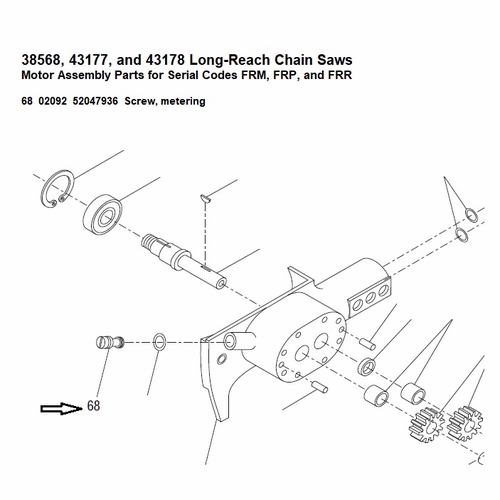 GREENLEE  02092 SCREW, METERING 52047936 / 783310020929