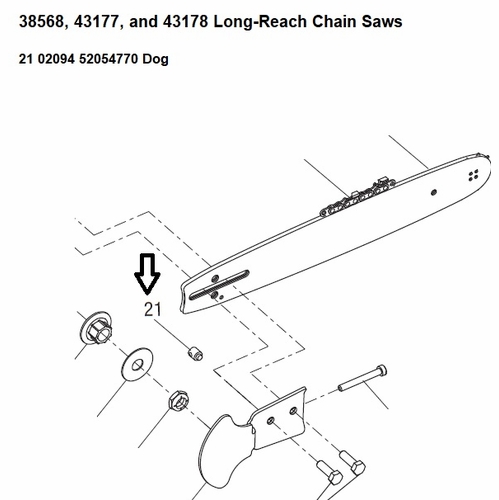 Greenlee  02094 Dog (H6200) Chain Saw 52054770 / 783310006152