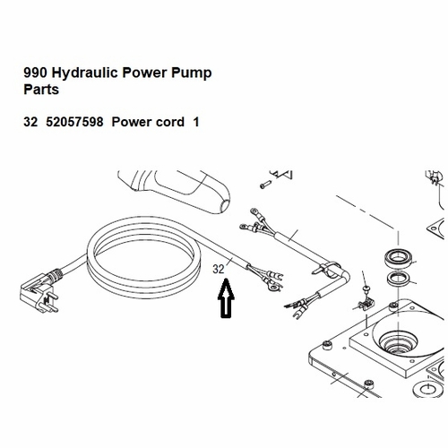 Greenlee 02112 Power Cord 52057598 783310021124