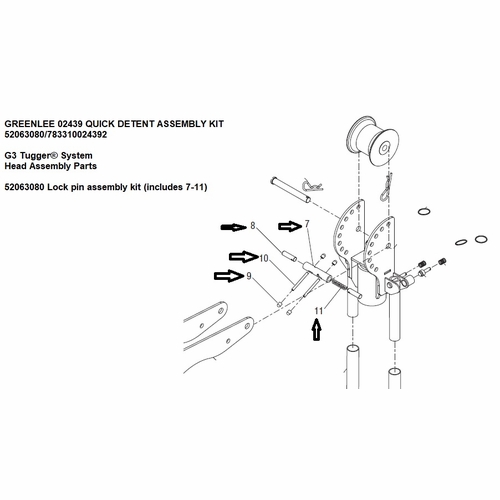 Greenlee 02439 Quick Detent Assembly Kit 52063080/783310024392